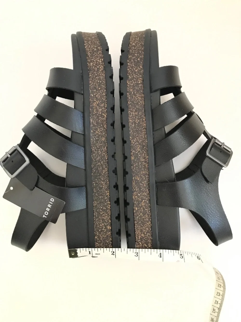 TORRID Fisherman Platform Sandals Extra Wide Width Black Women’s Size 10 WW